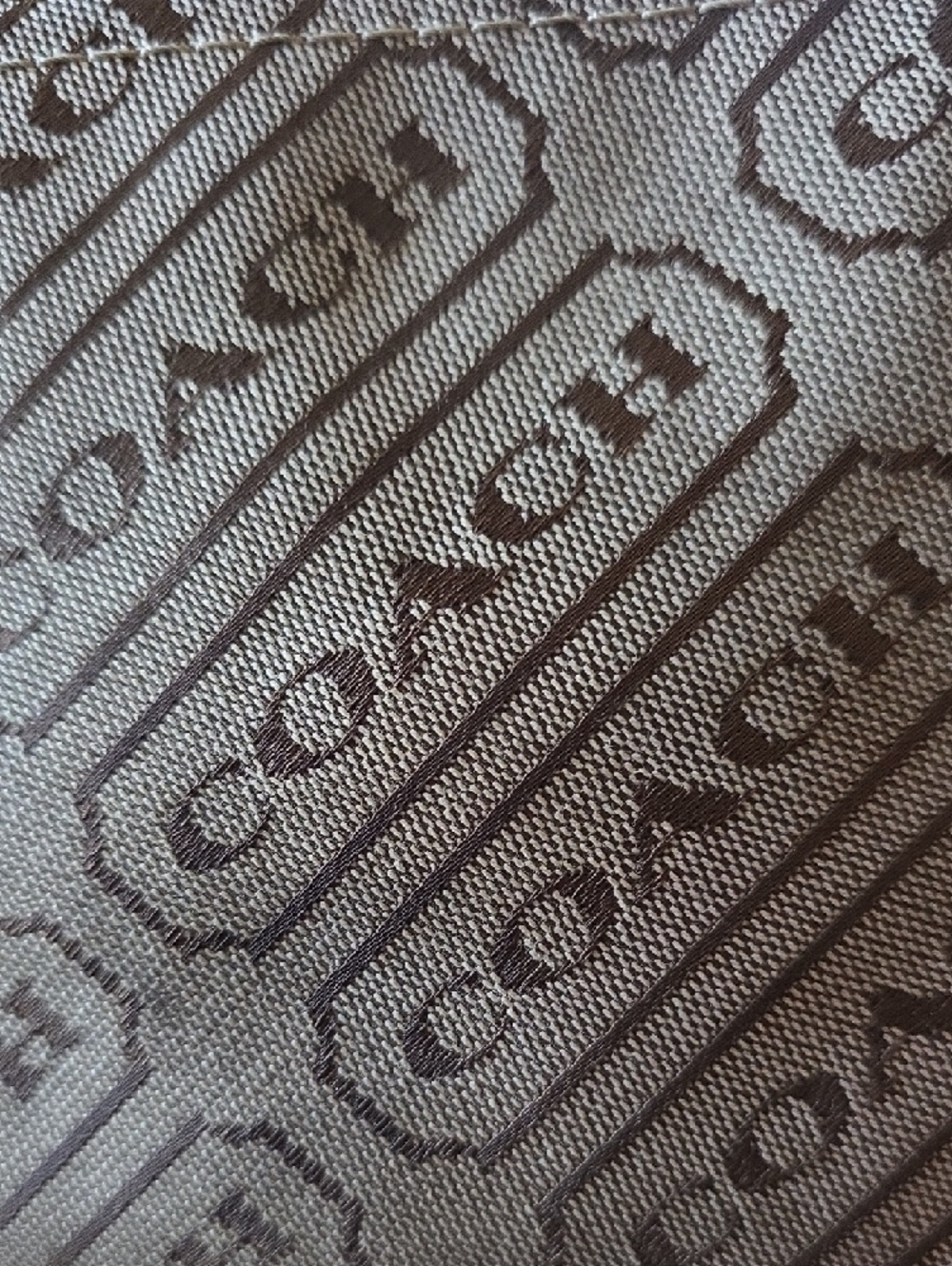 GUC Coach Lozenge Canvas Tote w/ Pink Stripe - Picture 2 of 10